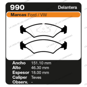 FRI-990 Pastilla de Freno